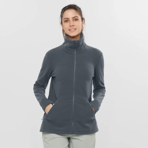 Salomon Essential Cosy Fleece Full Zip Bundy Damske Čierne | SK 2IEHGY